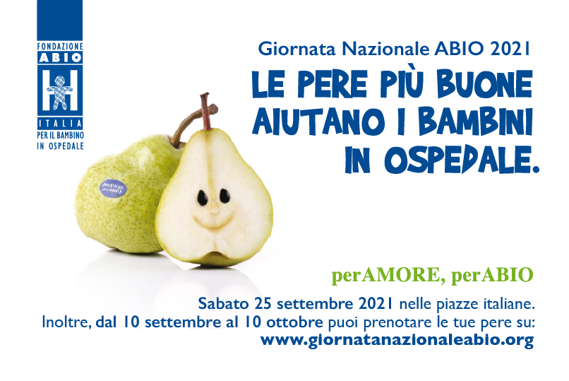 Giornata Nazionale ABIO – Le pere più buone aiutano i bambini in ospedale