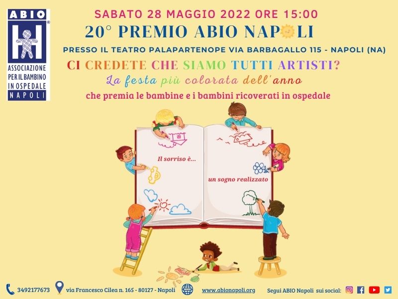 Sabato 28 maggio 2022, torna il Premio ABIO Napoli